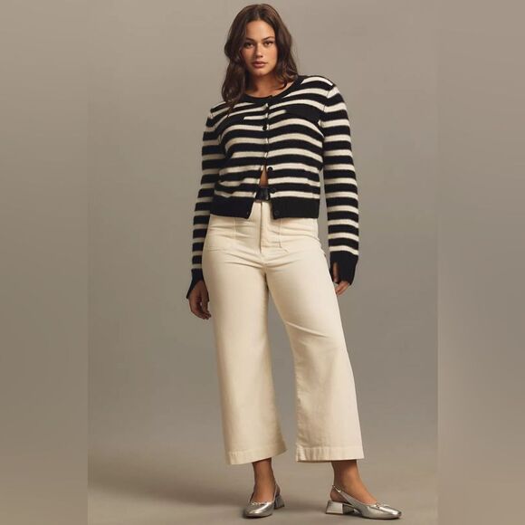 Anthropologie NWT Colette Cropped Wide-Leg corduroy size 23 - Picture 8 of 8